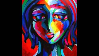 Expression In Red live original Painting by artist Martina Shapiro ASMR [upl. by Marka]