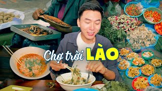 CHỢ TRỜI sáng sớm và nhiều đặc sản lạ Du lịch ẩm thực Luang Prabang Lào 4 [upl. by Ataymik]