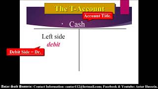 Daceasy Accounting08 Chart of Accounts amp T Account Af Somali [upl. by Cairistiona]