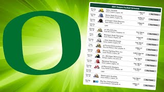 Oregon Football OFFICIAL 2024 Schedule Preview [upl. by Ahcila]