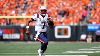 Jacoby Brissett  Every Completed Pass amp Run  Patriots  Cincinnati Bengals  NFL Week 1 2024 [upl. by Frierson]