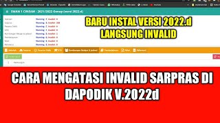 Cara mengatasi invalid sarpras di dapodik v2022d [upl. by Erdnad]