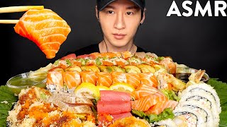 ASMR SUSHI amp SASHIMI PLATTER MUKBANG No Talking EATING SOUNDS  Zach Choi ASMR [upl. by Hsac]