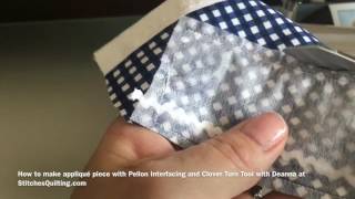 How to Quilt Applique with Pellon Interfacing and Clover Point to Point Tool [upl. by Svirad899]