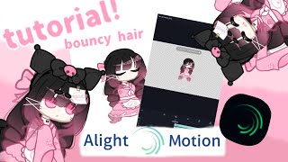 bouncy hair tutorial  alight motion  request [upl. by Niu]