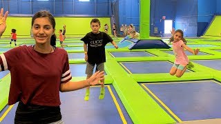 Family Fun Day at the Indoor Trampoline Park for kids [upl. by Eita923]