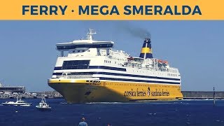 Arrival of ferry MEGA SMERALDA in Ille Rousse Corsica Sardinia Ferries [upl. by Yrakcaz]