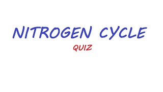 Nitrogen cycle  IGCSE  MCQs [upl. by Anreval]