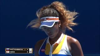 Anastasia Pavlyuchenkova v Naomi Osaka highlights RR  Mastercard Hopman Cup 2018 [upl. by Olegnad]