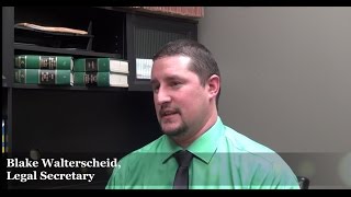 New Legal Secretary Interview Meet Blake Walterscheid [upl. by Qerat6]