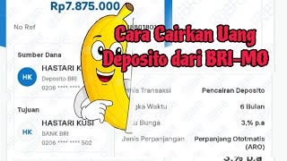 Cara Cairkan Uang Deposito BRI Sebelum jatuh tempo lewat aplikasi BRIMO [upl. by Ettevol]