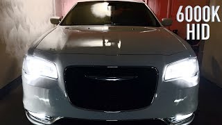 2018 Chrysler 300 6000k HID Kit Install [upl. by Aidahs]