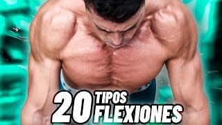 20 TIPOS de FLEXIONES para PECTORALES y BRAZOS  PECHO EN CASA para principiantes e intermedios [upl. by Ula144]