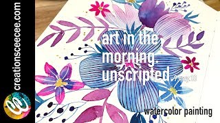 watercolor painting floral print [upl. by Katherina]