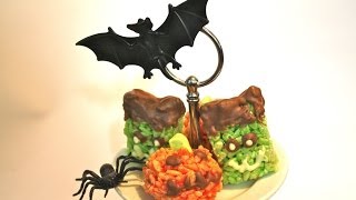 HALLOWEEN RICE CRISPY TREATS RECIPE  MsDessertJunkie [upl. by Sierra]