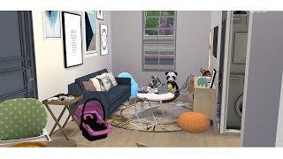 SINGLE MOM APARTMENT  The Sims 4 Speed Build [upl. by Natfa]