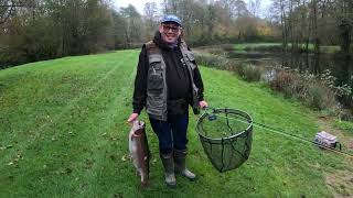 94  Rockbourne Trout Fishery in November [upl. by Hewet]