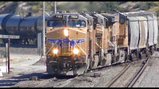 UNION PACIFIC manifest at Silverwood Xovers making its way from BNSF to UPRRs Palmdale Cutoff [upl. by Ardolino]