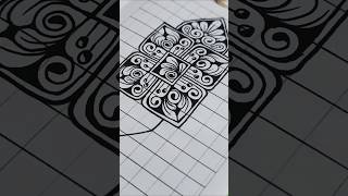 illustration zentangle zen doodle lineart drawing illusion art linearart [upl. by Akcemat738]