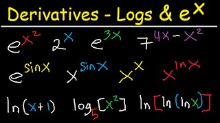 Derivatives of Exponential Functions amp Logarithmic Differentiation Calculus lnx e2x xx xsinx [upl. by Avilo]