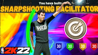 BEST SHARPSHOOTER BUILD IN NBA 2K22 OVERPOWERED quotSHARPSHOOTING FACILITATORquot BUILD  CURRENT GEN [upl. by Woodall]