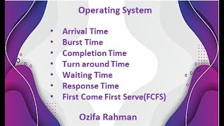 Lec 05  Arrival Time Burst Time Completion Time FCFSNon Preemptive  Bangla Tutorial [upl. by Meean111]