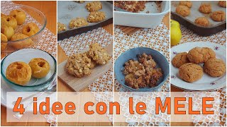 4 IDEE di Ricette CON LE MELE  Al fornoCookiesApple CrispCuor di Mela  La Cucina di Lena [upl. by Sylvia816]