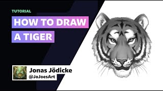 How to draw a Tiger w JoJoesArt  DeviantArt Tutorials [upl. by Helli]