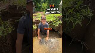 CRAWKID CATCHES FISH BY HAND 🦞👋fishing crawfish louisiana crawfishboil farmlife [upl. by Kazim]