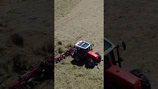 FPM 6 Star Tedder in Action from the Air dronefootage tedder dronevideo sametractor haymaking [upl. by Aylmar490]