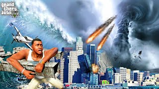 GTA 5  The End Of Los Santos  Mega Tsunami Tornado And Meteors Destroys Los Santos 😱  CMD Gaming [upl. by Narrat763]