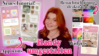 Apple iOS 154 Handy umgestalten Tutorial App icons Widgets und Inspiration I Meggyxoxo [upl. by Hammad819]