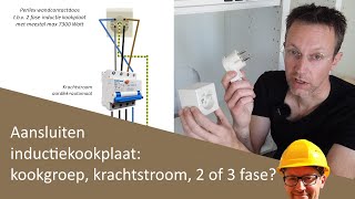 Inductie kookplaat aansluiten kookgroep krachtstroom Perilex  Zelf Een Huis Bouwen [upl. by Nyrual]