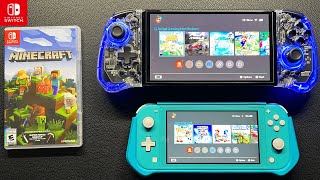 Minecraft  Nintendo Switch Lite Vs Switch OLED  Gameplay [upl. by Ky982]