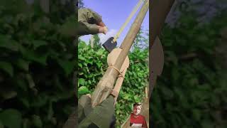 Fully Handmade Craft bamboo wood woodend archery woodcraft ytshorts youtubeshorts crafts [upl. by Cristian]