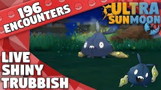 LIVE SHINY Trubbish  Pokemon Ultra Sun amp Moon 196 SOS Encounters [upl. by Etnovert]