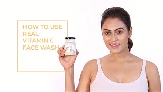 How to Use 100 Natural Real Vitamin C Face Wash by Brillare [upl. by Nedyaj]