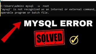 how to solve mysql is not recognized as an internal or external command  mysql error [upl. by Odlavu]