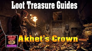 Assassins Creed Origins  Akhets Crown  Loot Treasure Guides [upl. by Natsyrk]