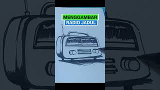 Menggambar Radio Jadul drawing tutorialmenggambar shorts [upl. by Sheets]