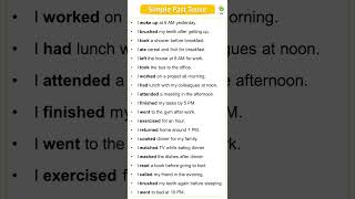 Simple Past Tense With Sentences  English Grammar [upl. by Ruff]