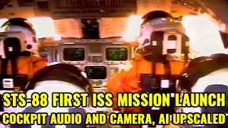 STS88 Launch  Cabin Audio AI Upscale  Endeavour  December 4 1998  First Shuttle ISS mission [upl. by Ecenahs776]