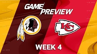 Washington Redskins vs Kansas City Chiefs  Week 4 Game Preview  NFL Playbook [upl. by Aneram]