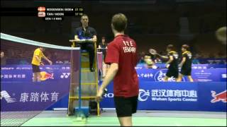 Group Day 3  Denmark BoeMogensen vs Malaysia TanHoon  Thomas Cup 2012 [upl. by Ayet]