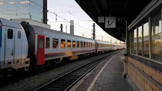 SNCBNMBS Class 18 HLE 18 1801 arriving at Brussels Midi Station on 28619 [upl. by Ahsiemak]