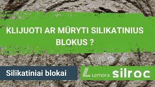 Reikia klijuoti ar reikia mūrinti silikatinius blokus [upl. by Godliman]