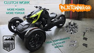 CANAM RYKER UPGRADED CLUTCH KIT by TREAL PERFORMANCE [upl. by Llenrahc]