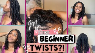 DAY 6 BEGINNER TWISTS  Best Protective Style  Hair Growth Challenge Outre XPressions FIRST TIME [upl. by Hamas]