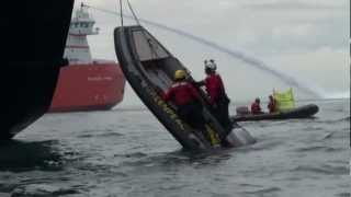 Greenpeace boat flipped by Gazprom [upl. by Dib405]