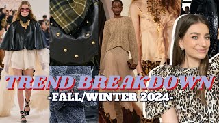 2024 FALLWINTER TREND BREAKDOWN FROM A FASHION DESIGNER [upl. by Tryck]